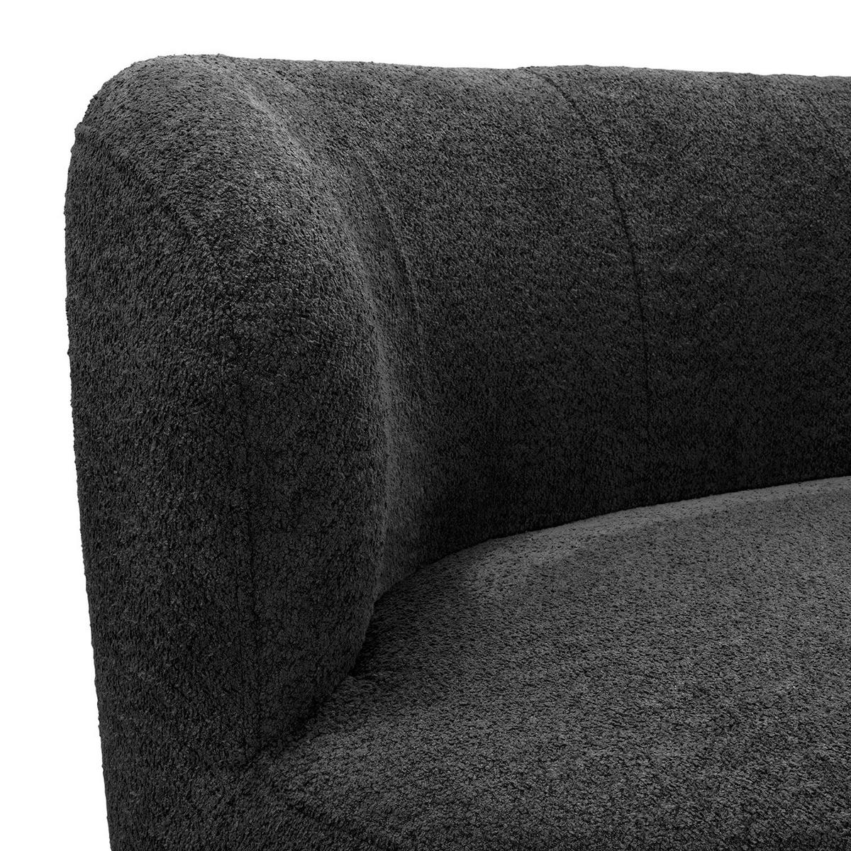 1,5-SITZER SOFA - Schwarz, Kunststoff/Textil (134/75/84cm) - home24
