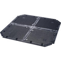 BODENGITTER THERMO- / 400 L, schwarz - Schwarz, Kunststoff (74/1/74cm) - GARANTIA