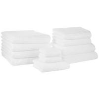 BADEHANDTUCH 11-teiligWeiß Areora - Weiß, Textil (100/150cm) - Beliani