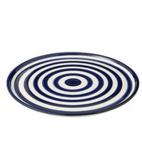 TELLER GRANADA STRIPES - Töpferei - Blau - Multicolor, Keramik (34cm) - J-Line
