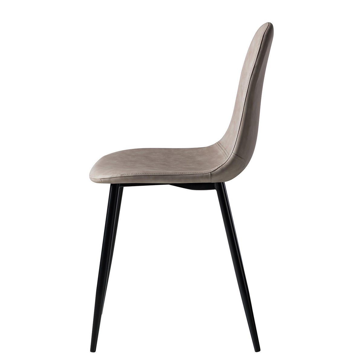 POLSTERSTUHL - Metall / Kunstleder - Taupe, Kunststoff/Metall (44/87/53cm) - home24