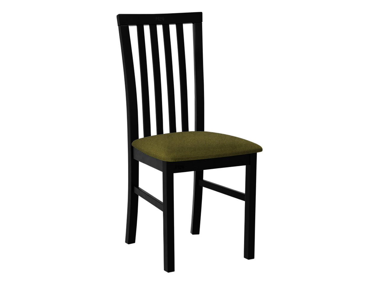STUHL Milano I, Holzfarbe: Schwarz - Schwarz/Grün, Holz (43/93/40cm) - MIRJAN24