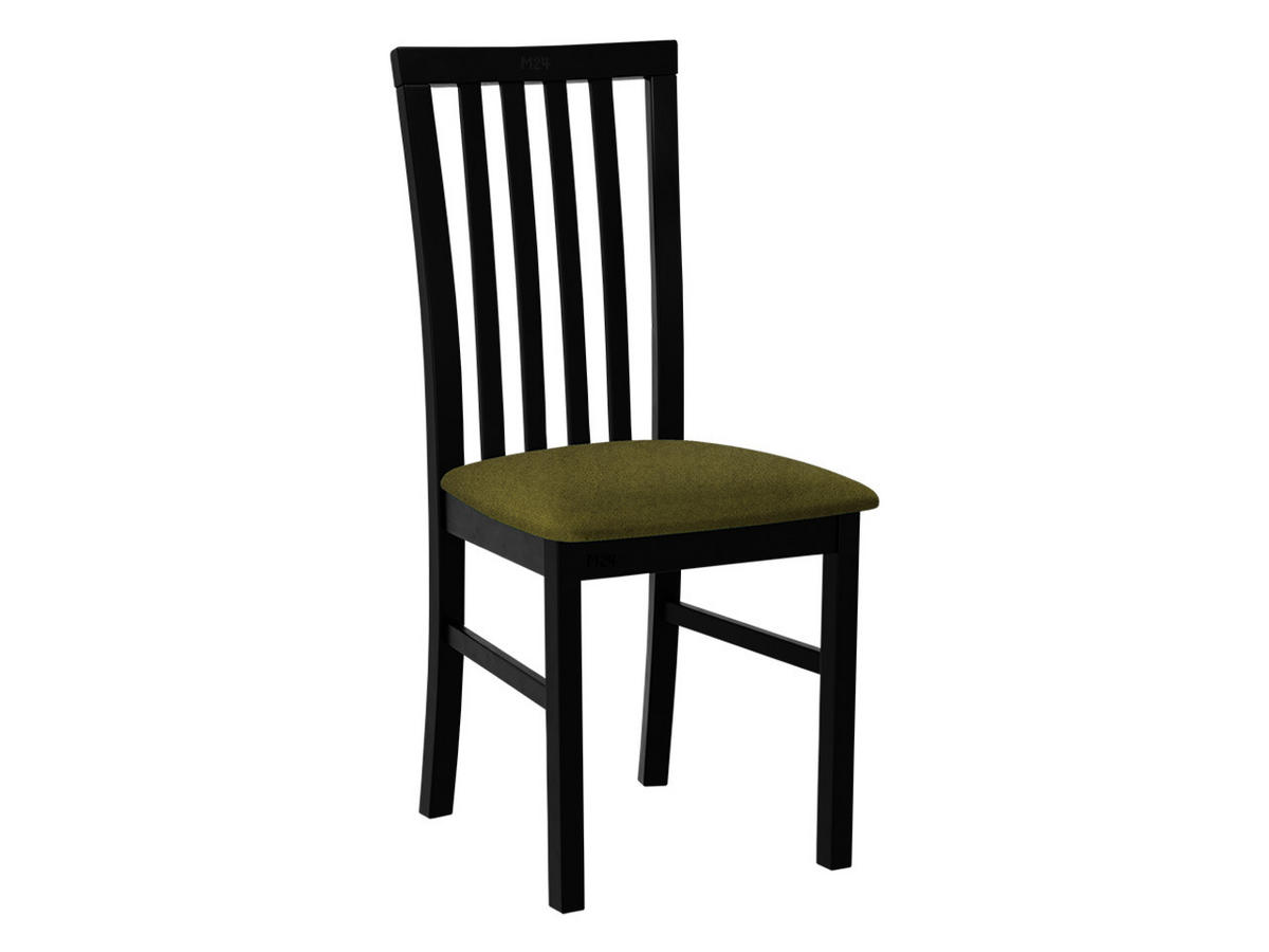 STUHL Milano I, Holzfarbe: Schwarz - Schwarz/Grün, Holz (43/93/40cm) - MIRJAN24
