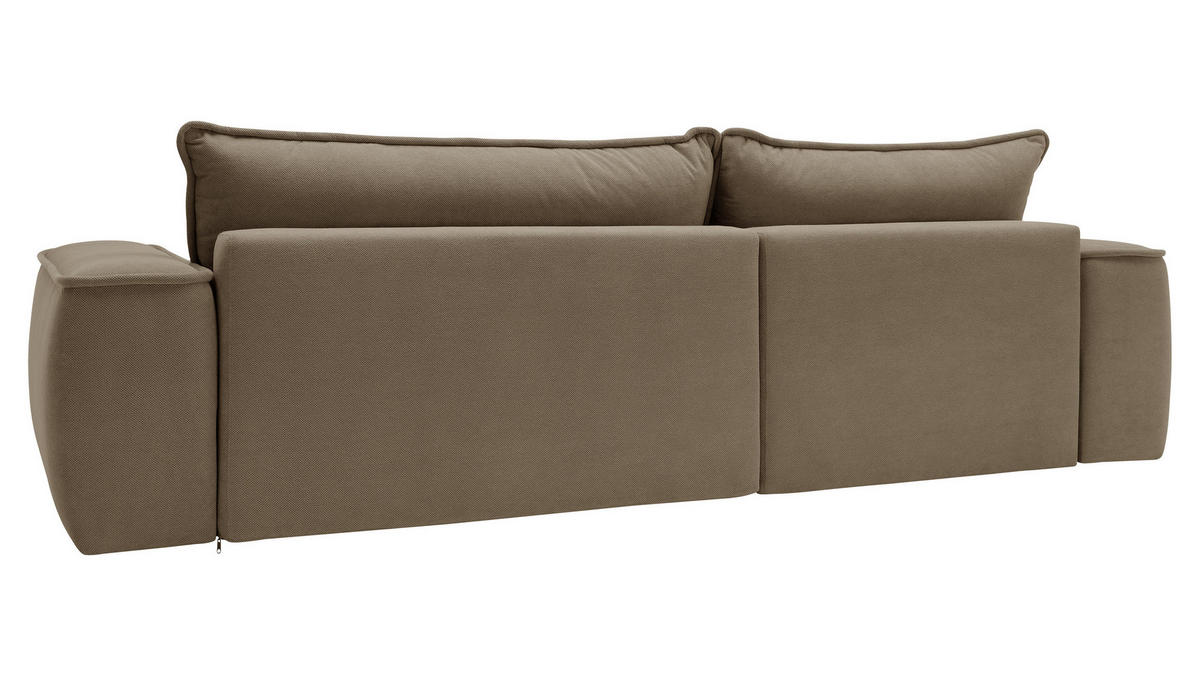 ECKSOFA Sandby - Schwarz/Braun, Holz/Kunststoff (283/168cm) - MIRJAN24