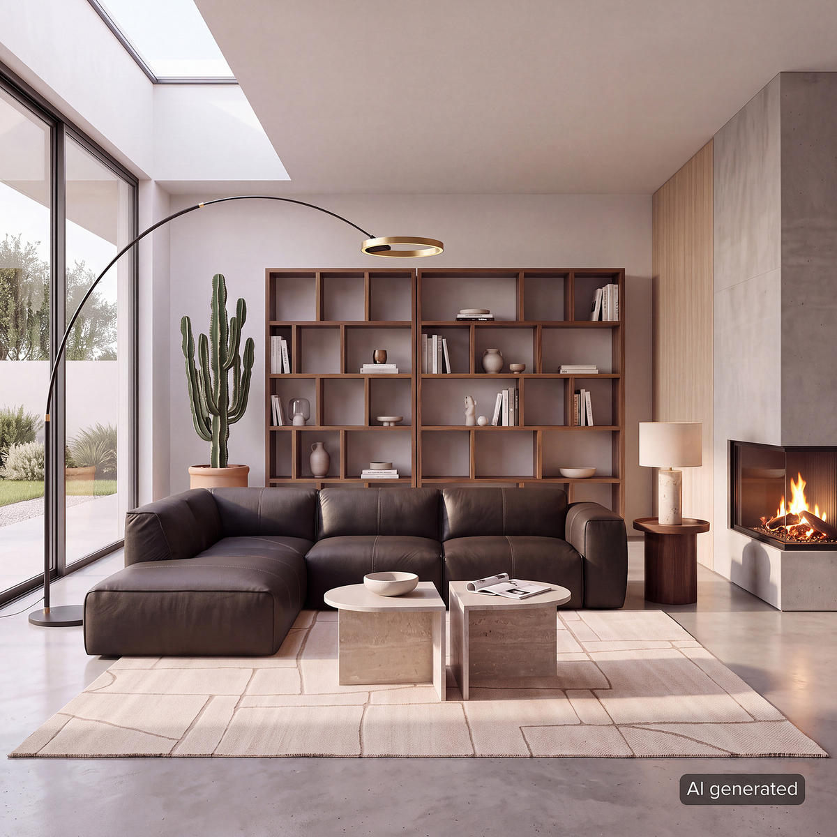 3-SITZER ECKSOFA mit Recamiere - Dunkelbraun/Schwarz, Leder/Kunststoff (295/231cm) - home24