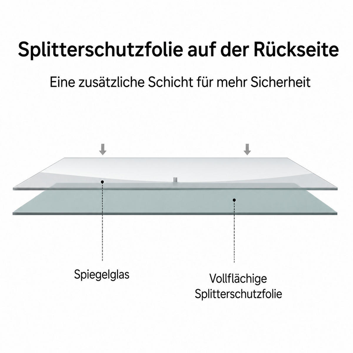 WANDSPIEGEL 60/1,5/80 cm silber aus Glas mit R50-Ecken und Aufhängung - Silberfarben, Glas (60/1.5/80cm) - OKWISH