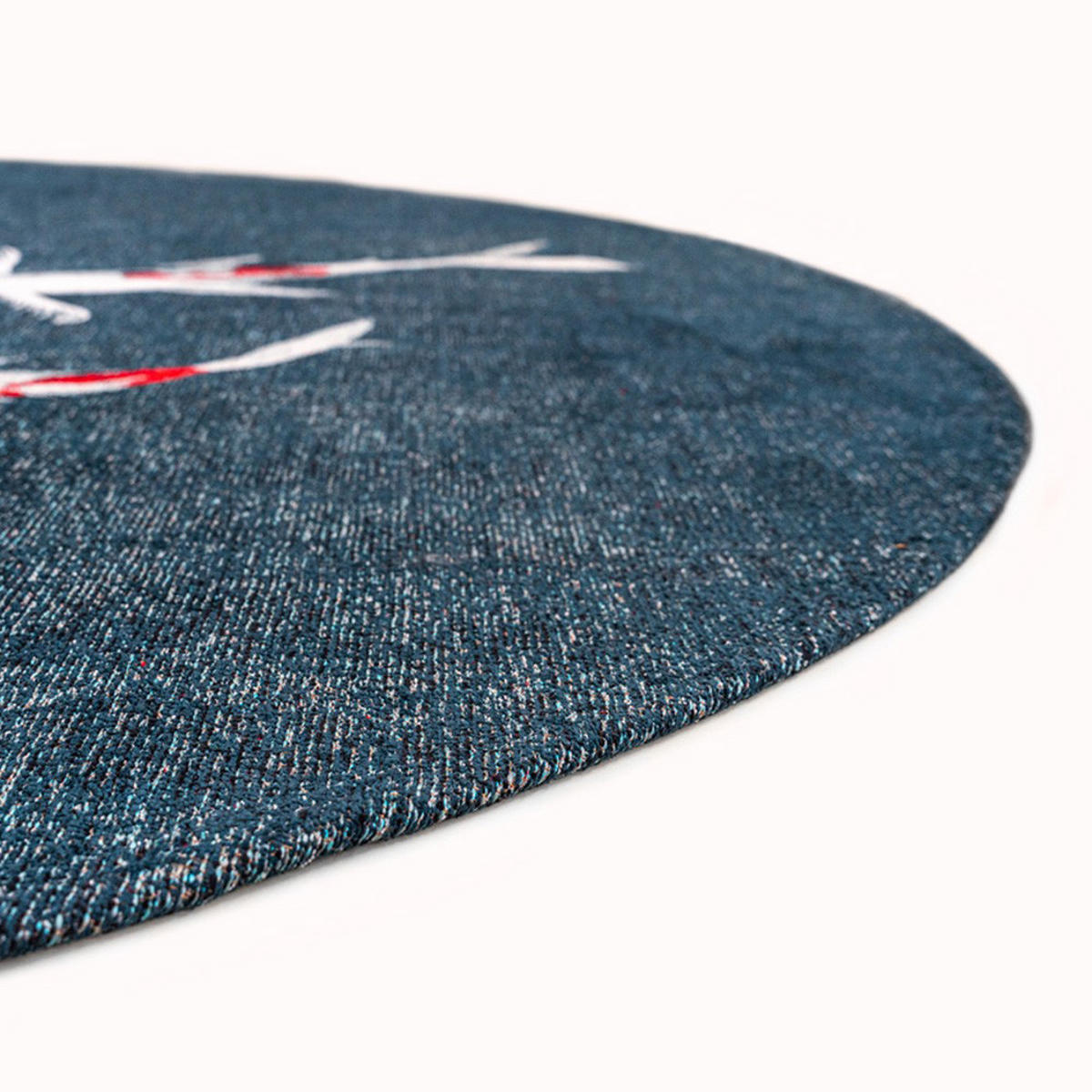 TEPPICH Japanese Pond Pop Koi 240/240 cm - Blau, Kunststoff/Textil (240/240cm) - Louis De Poortere