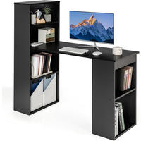 SCHREIBTISCH 120cm Schwarz - Schwarz, Holz (122/52/120cm) - COSTWAY