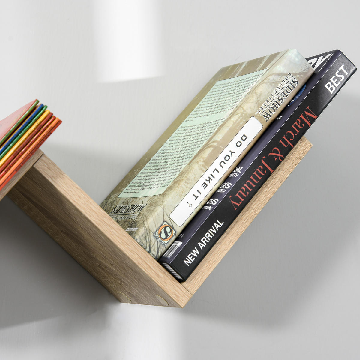 WANDBOARD DE-15467 80/16/15 cm, inkl. Befestigungskit Heller Eiche - Beige, Holzwerkstoff (16/15/80cm) - ComfortXL