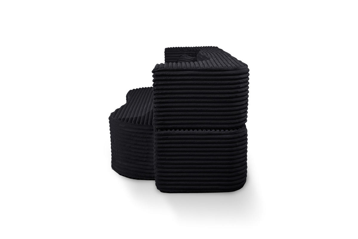 SCHLAFSOFA MYFOAM, Sofa mit Schlaffunktion, Farbe: Grau, Cordstoff - Schwarz, Textil (200/80/72cm) - Storez24