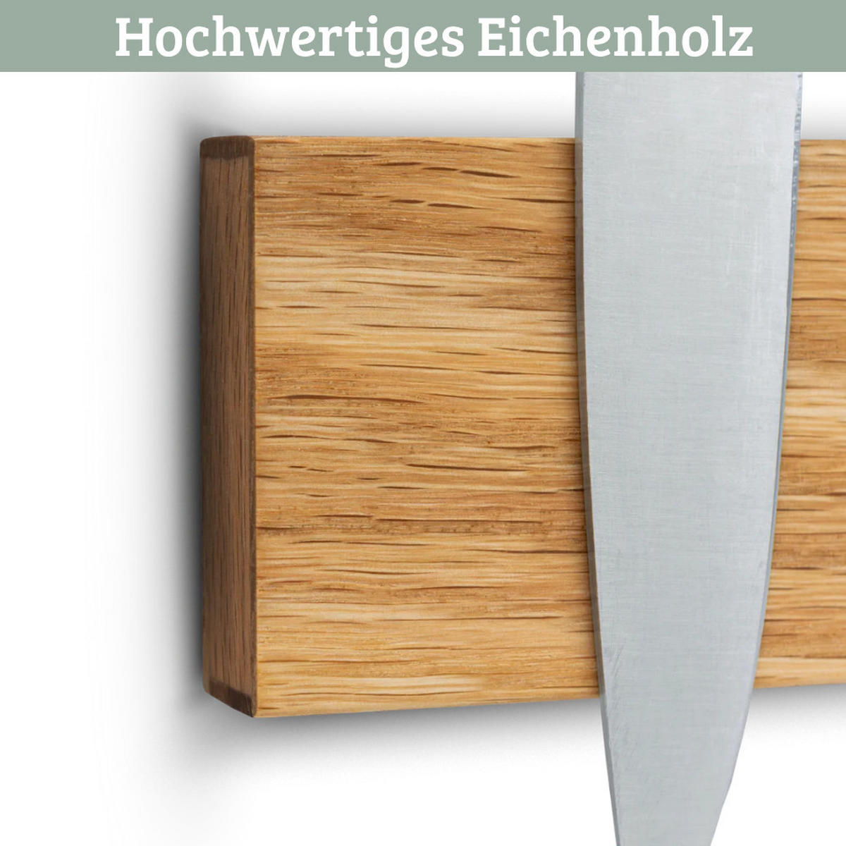MAGNETLEISTE Messer aus Eichenholz KYLO STARKER MAGNET 40 cm - Braun, Holz (2/40/6cm) - DELUKE