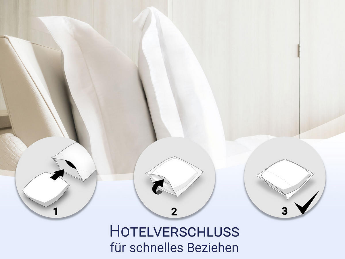 KISSENBEZUG, 2er-Set, 50x70 cm, 100% Baumwolle, Weiß - Weiß, Textil (50/70cm) - Zollner