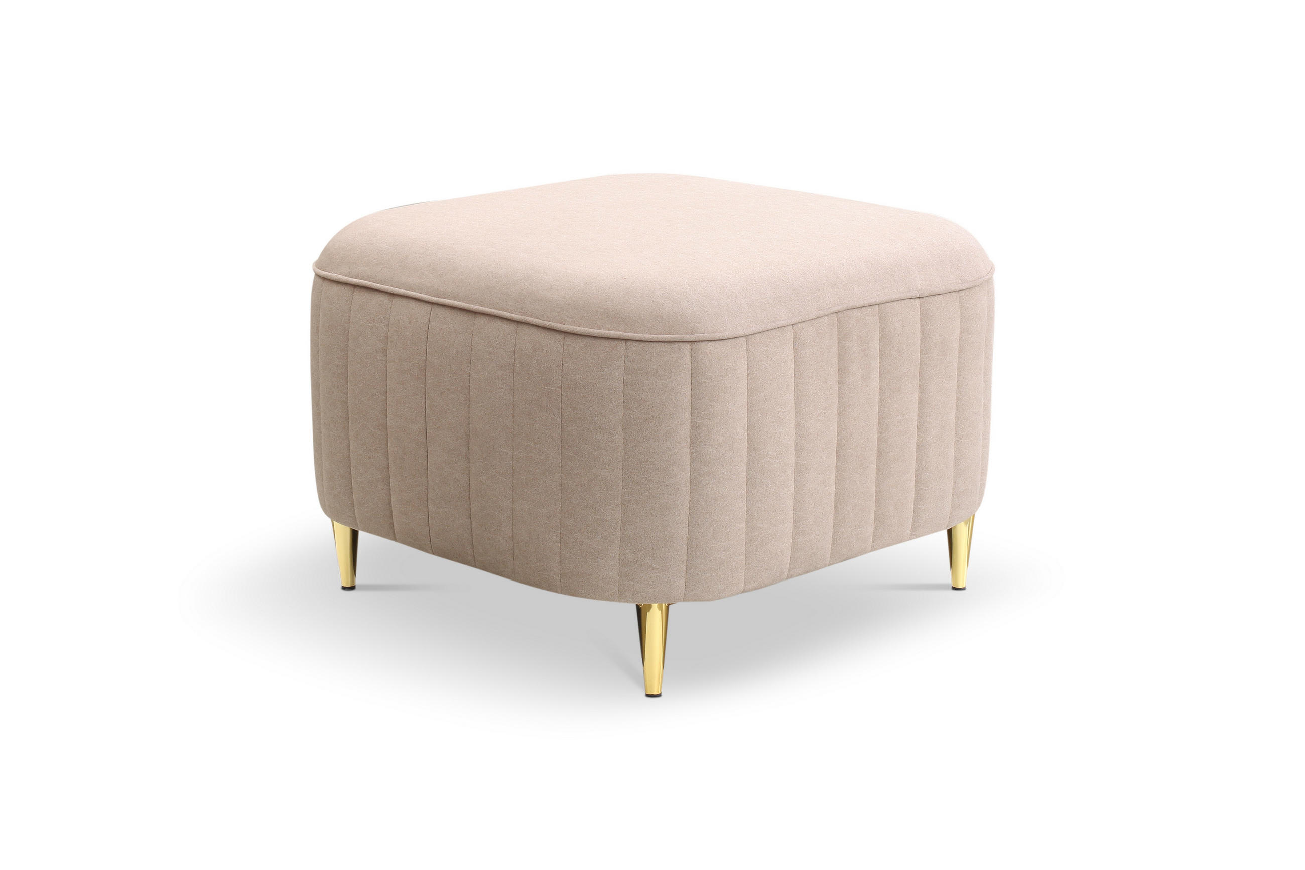 Masseno Polsterhocker Beige 60x41x60 cm