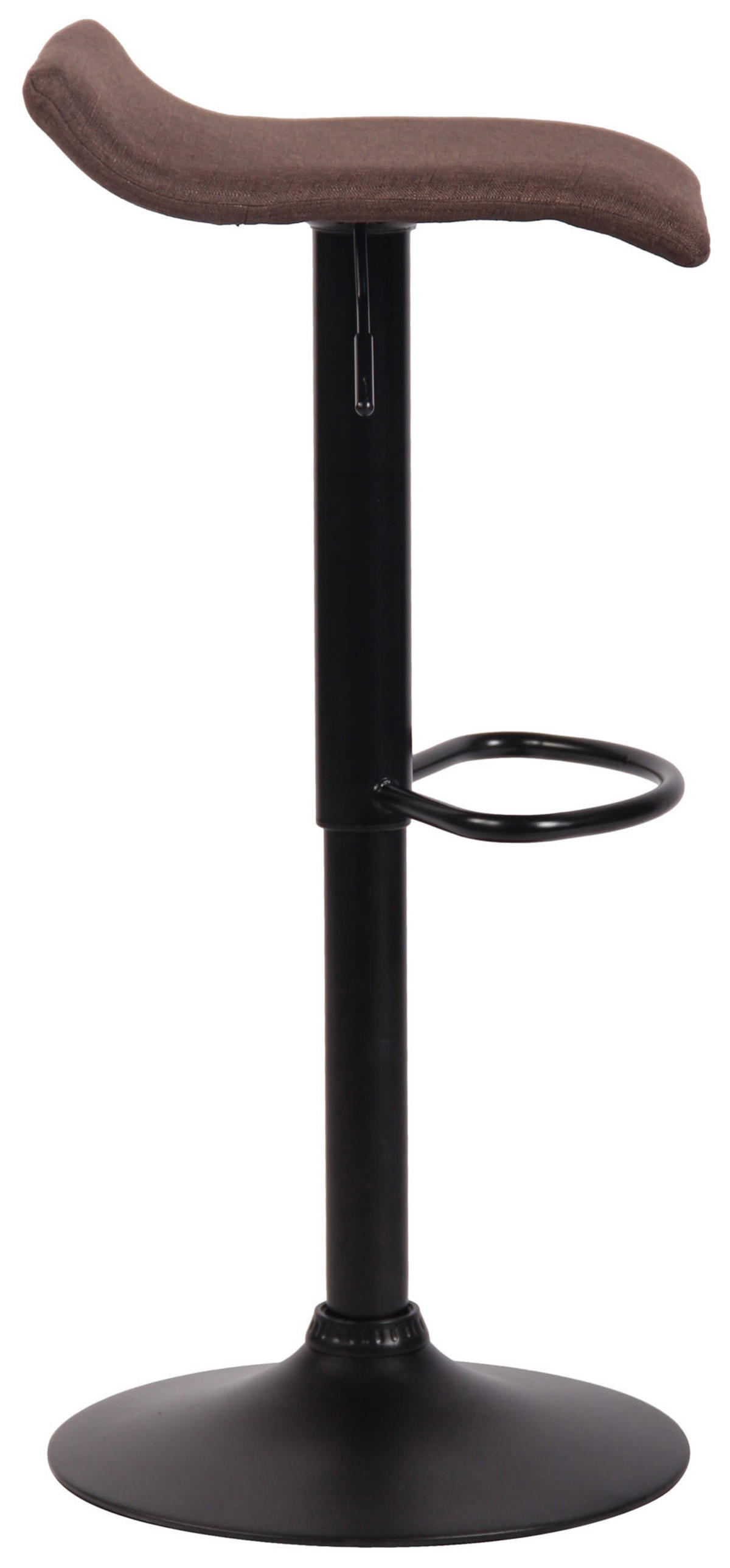 BARHOCKER Stoff braun - Schwarz/Braun, Textil/Metall (36/63/39cm) - CLP