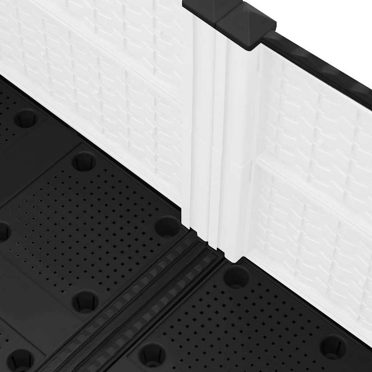 HOCHBEET 160/40/38 cm, aus Polypropylen, Weiß - Grau, Kunststoff (160/38/40cm) - vidaXL