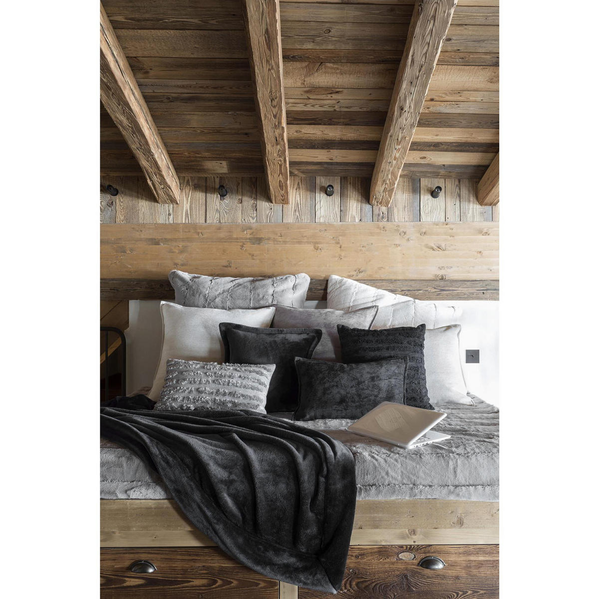 PLAID Tender umbra 150 x 200 cm - Anthrazit, Textil (150/200cm) - Vivaraise