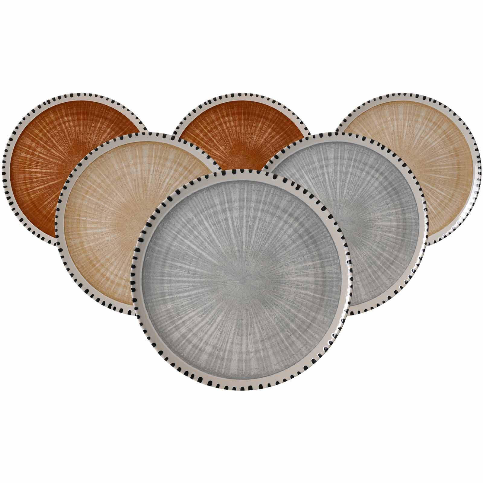 PLATZTELLER Natura Mix ø 32 cm 6er Set - Multicolor, Keramik (32cm) - Ritzenhoff Breker