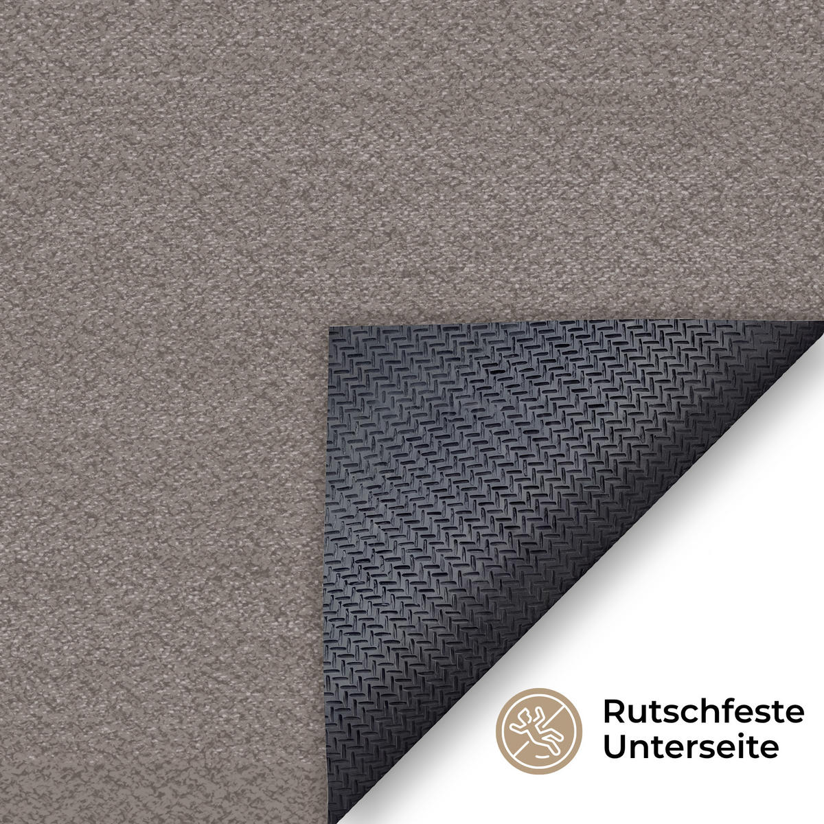 ROHOŽKA Home - Text - Taupe 120x80 cm - šedohnědá, textil/umělá hmota (120/0.4cm) - MuchoWow