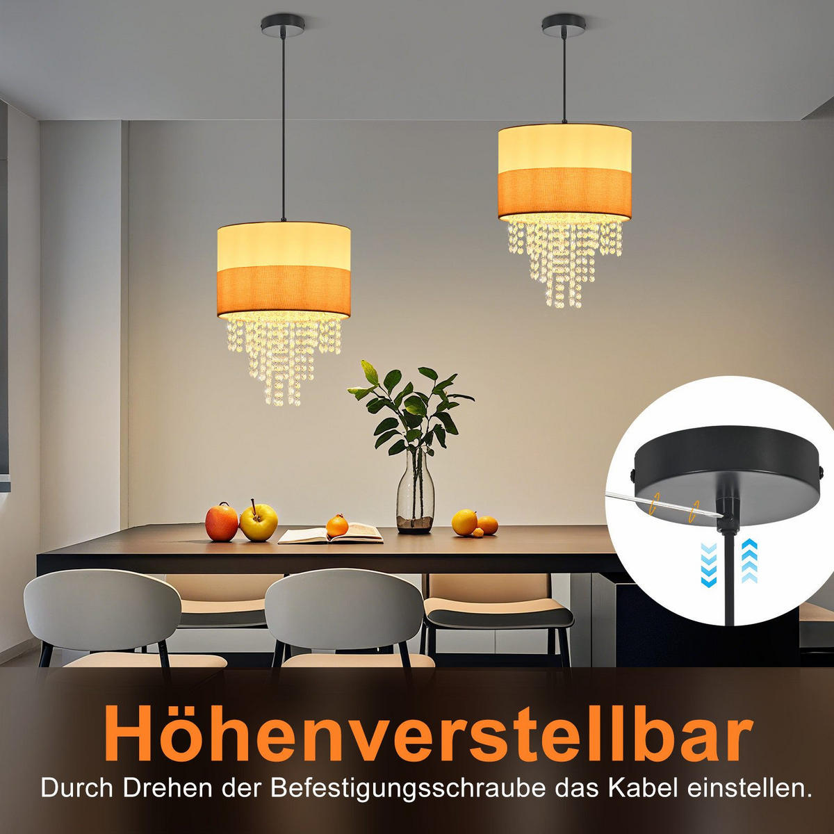 PENDELLEUCHTE AUE Ⅲ 10/32/120 cm - Weiß, Metall (10/32/120cm) - Nettlife