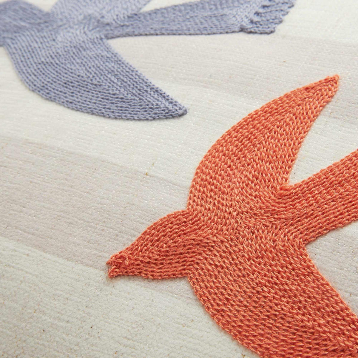 ZIERKISSENHÜLLE BIRDS - Lila, Textil (58/38cm) - Tom Tailor