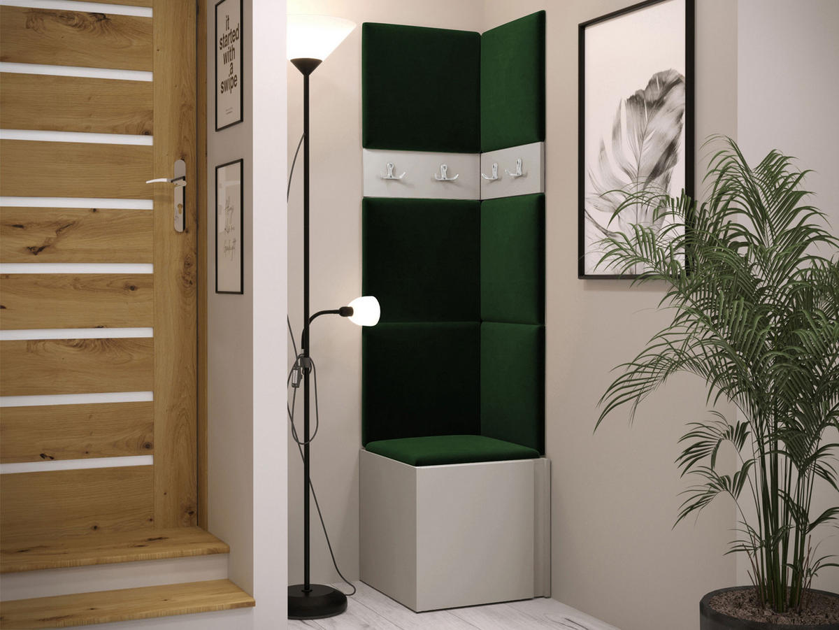 MOBILIER PENTRU HOL Orion XXI - cașmir/verde, material plastic/compozit lemnos (42/186/46cm) - MIRJAN24