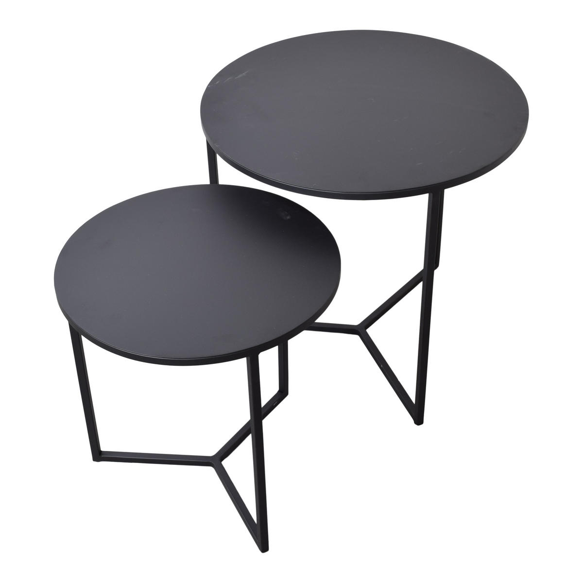 BEISTELLTISCH Dulon Schwarz - Schwarz, Metall (49/49/46cm) - LOFT42