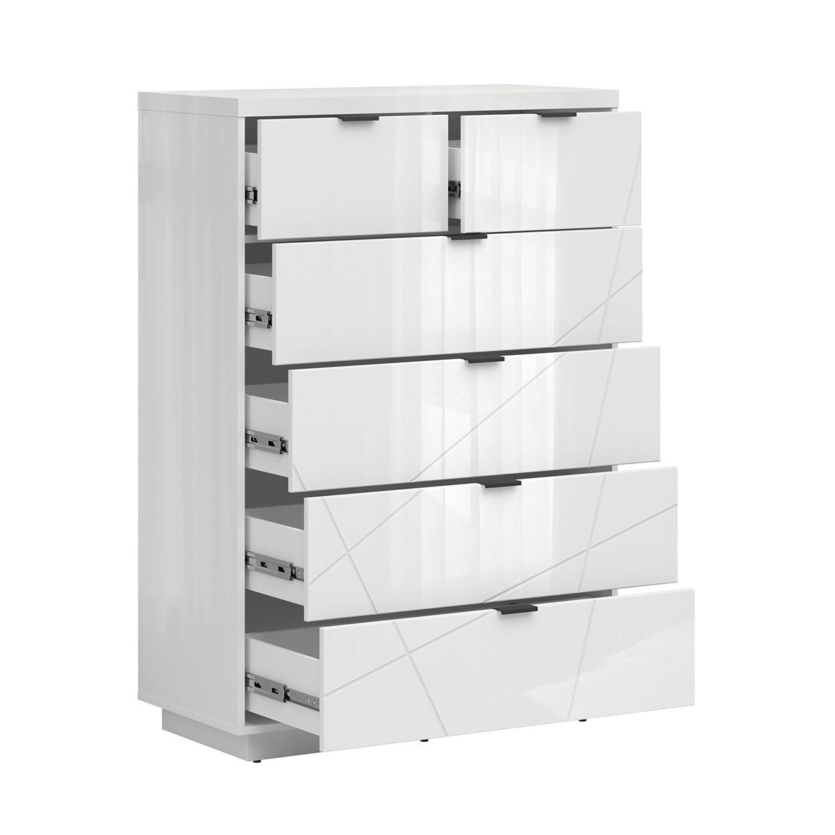 KOMMODE Sven Weiß - Weiß, Holzwerkstoff (90/130/42cm) - Petits-meubles