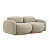 3-SITZER SOFA Bouclé Stoff Beige - Beige/Braun, Holz/Textil (190/73/95cm) - Makamii