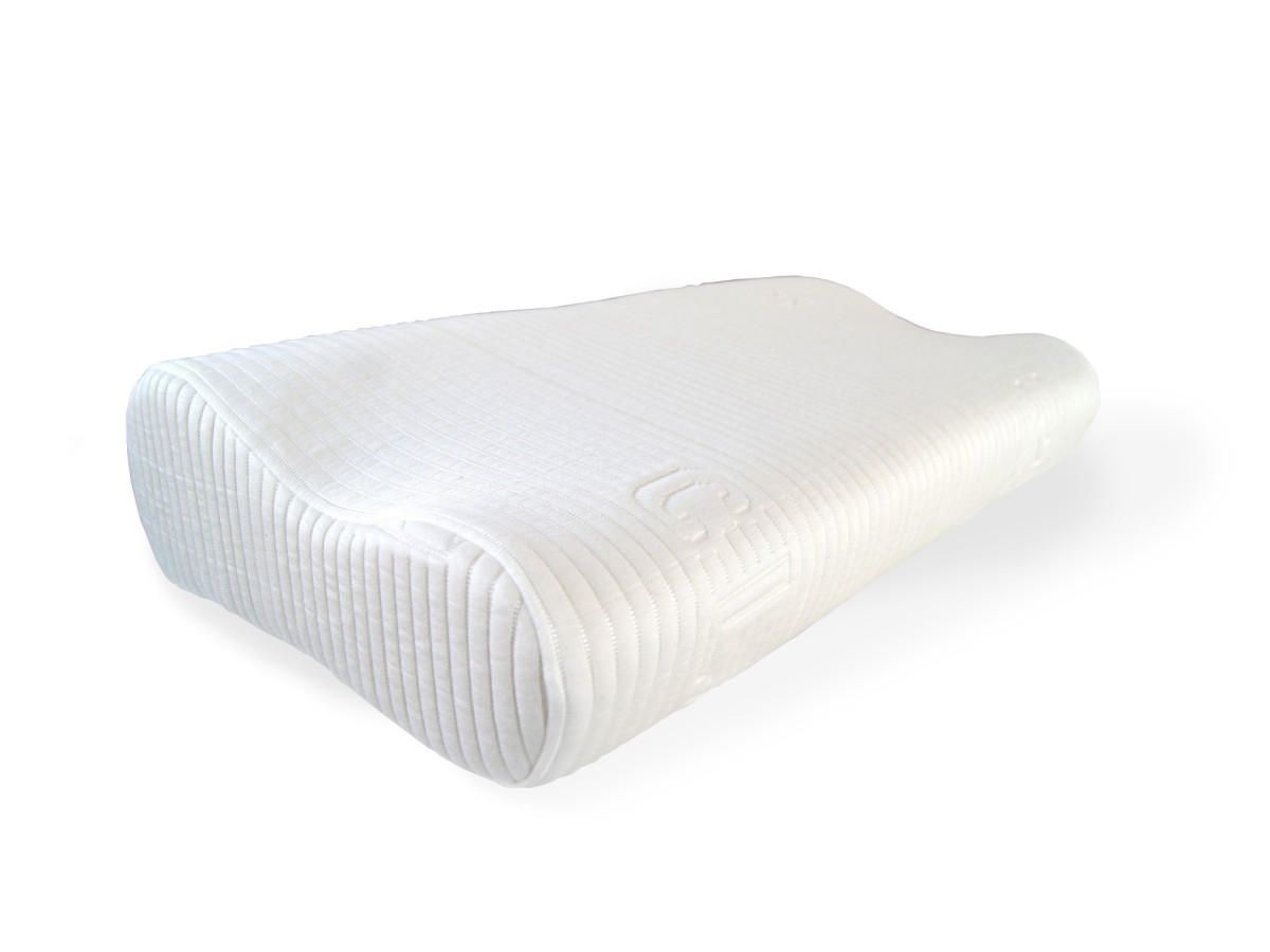 NACKENSTÜTZKISSEN MEDICO 48x33 cm Memory Foam ergonomisch mit waschbarem Bezug - Weiß, Textil (48/33cm)