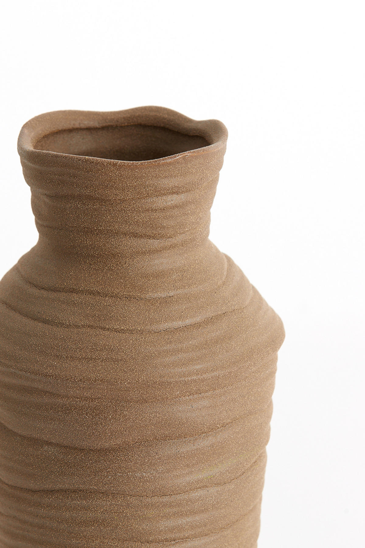 VASE Greccio Braun Ø15/28 cm - Braun, Keramik (28cm) - Light & Living