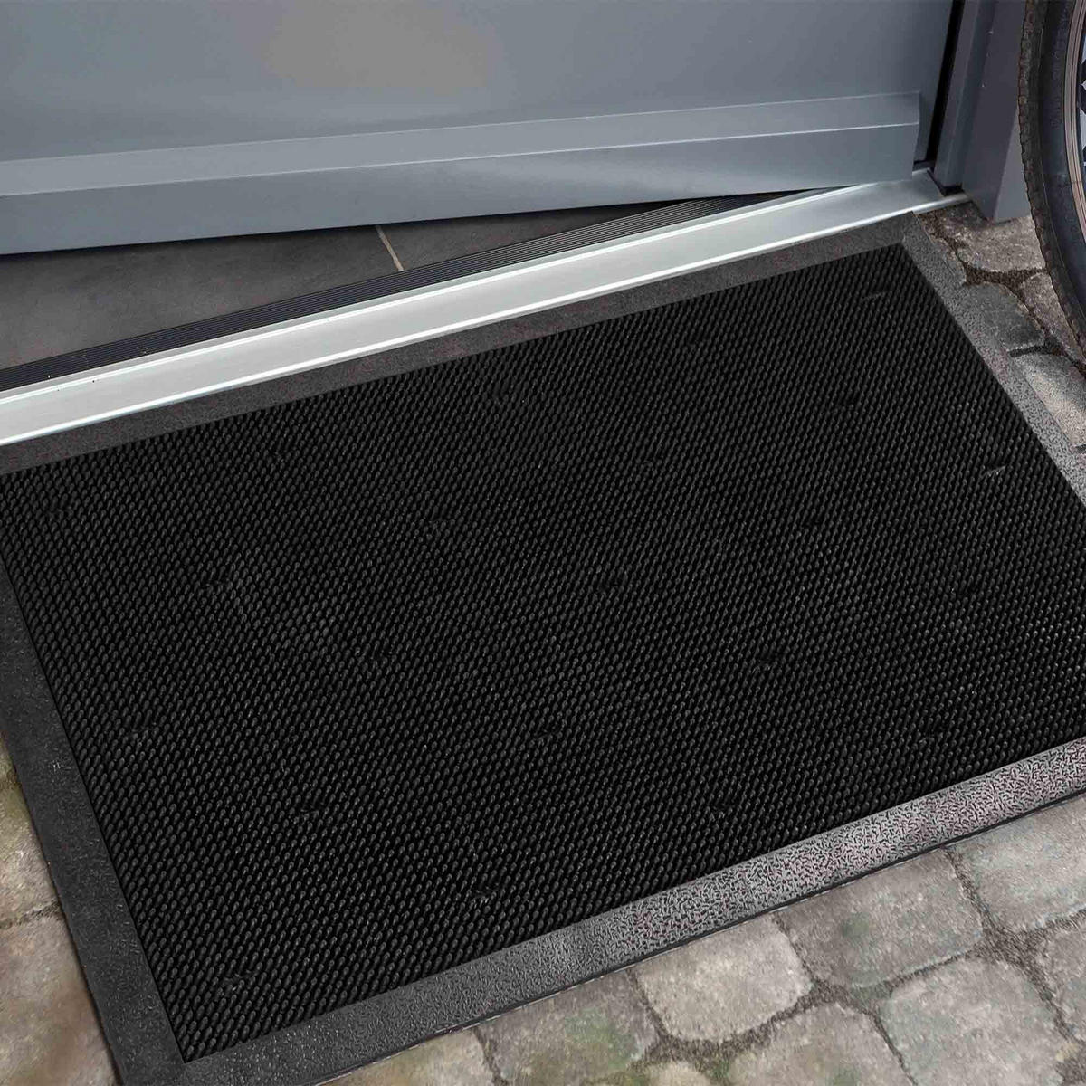 FUSSMATTE OUTDOOR BORDER PIN - Schwarz, Textil (45/75cm) - Astra