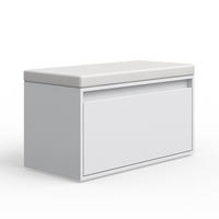 SCHUHBANK Iker Weiß 80 x 45 cm - Weiß, Holzwerkstoff (80/45/39cm) - Vicco