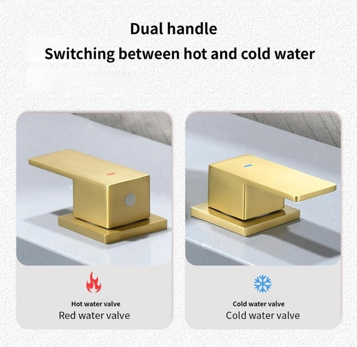 ARMATUR für Warm- und Kaltwasser – Gold – Vollkupfer-Konstruktion - Platinfarben, Metall (35/8.5/28cm)