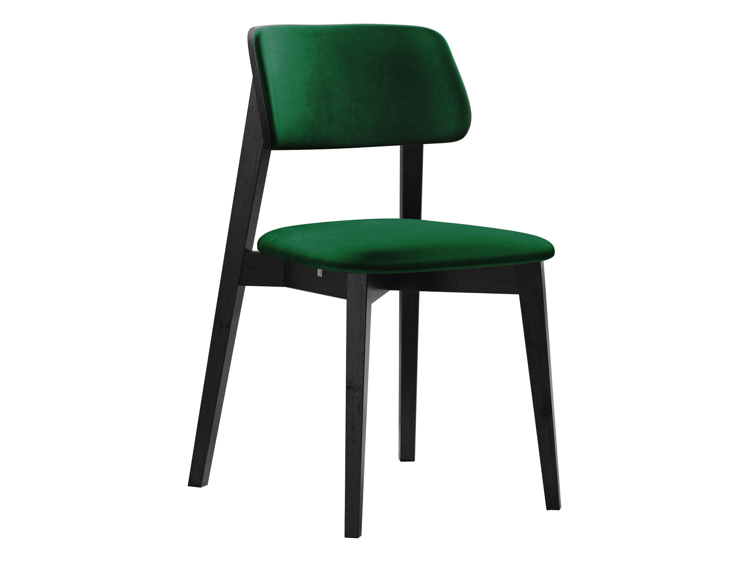 WOHNZIMMER STUHL KT63/C, Holzfarbe: Schwarz - Schwarz/Grün, Holz/Textil (47/80/49cm) - MIRJAN24