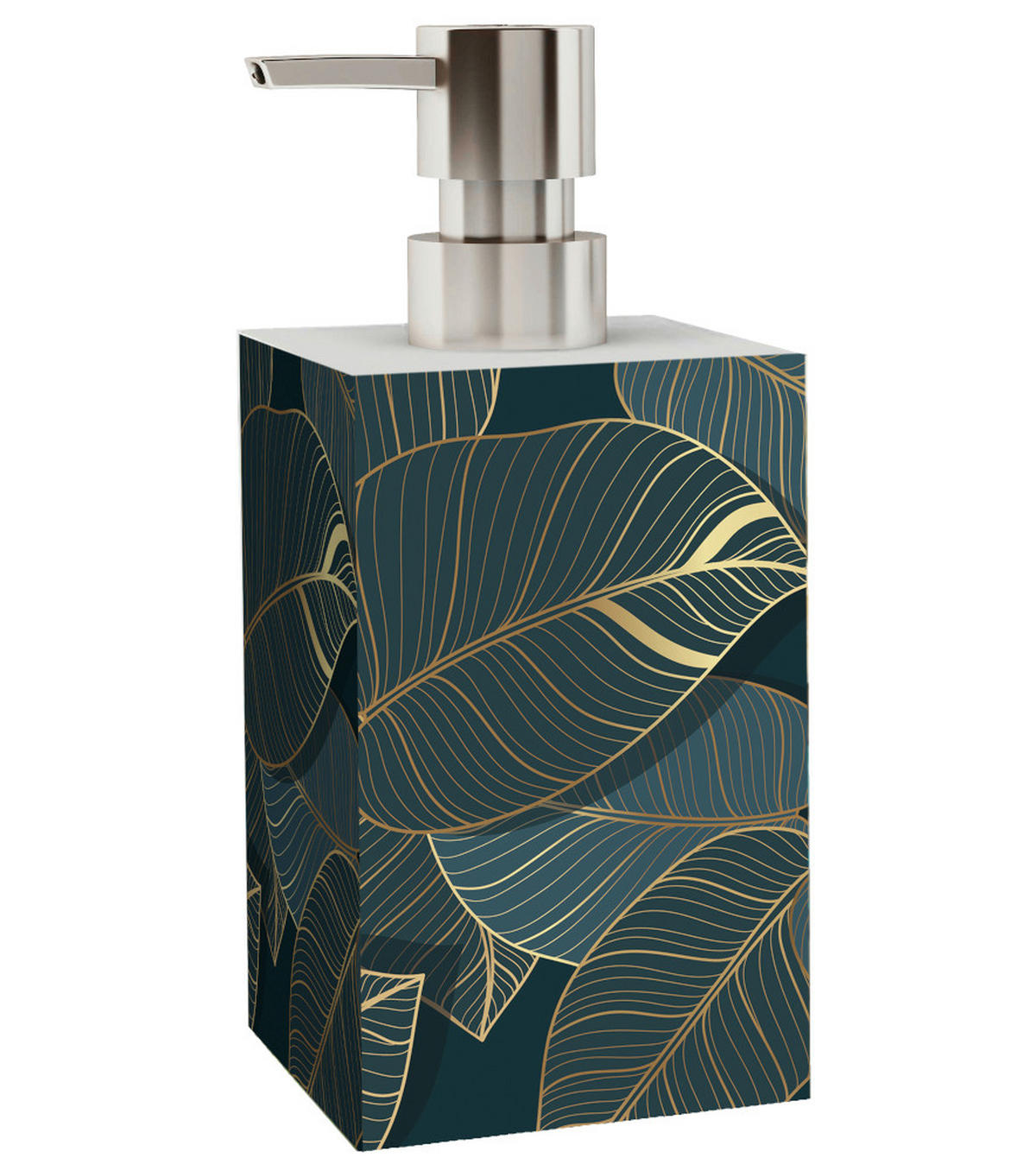 BADEZIMMER Set Monstera - Grün, Kunststoff (7/17/7cm) - Sanilo