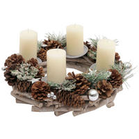 ADVENTSKRANZ Braun - Braun, Holz (18cm) - MCW