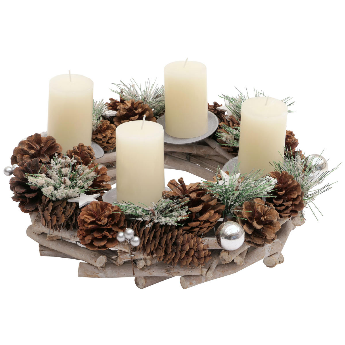 ADVENTSKRANZ Braun - Braun, Holz (18cm) - MCW