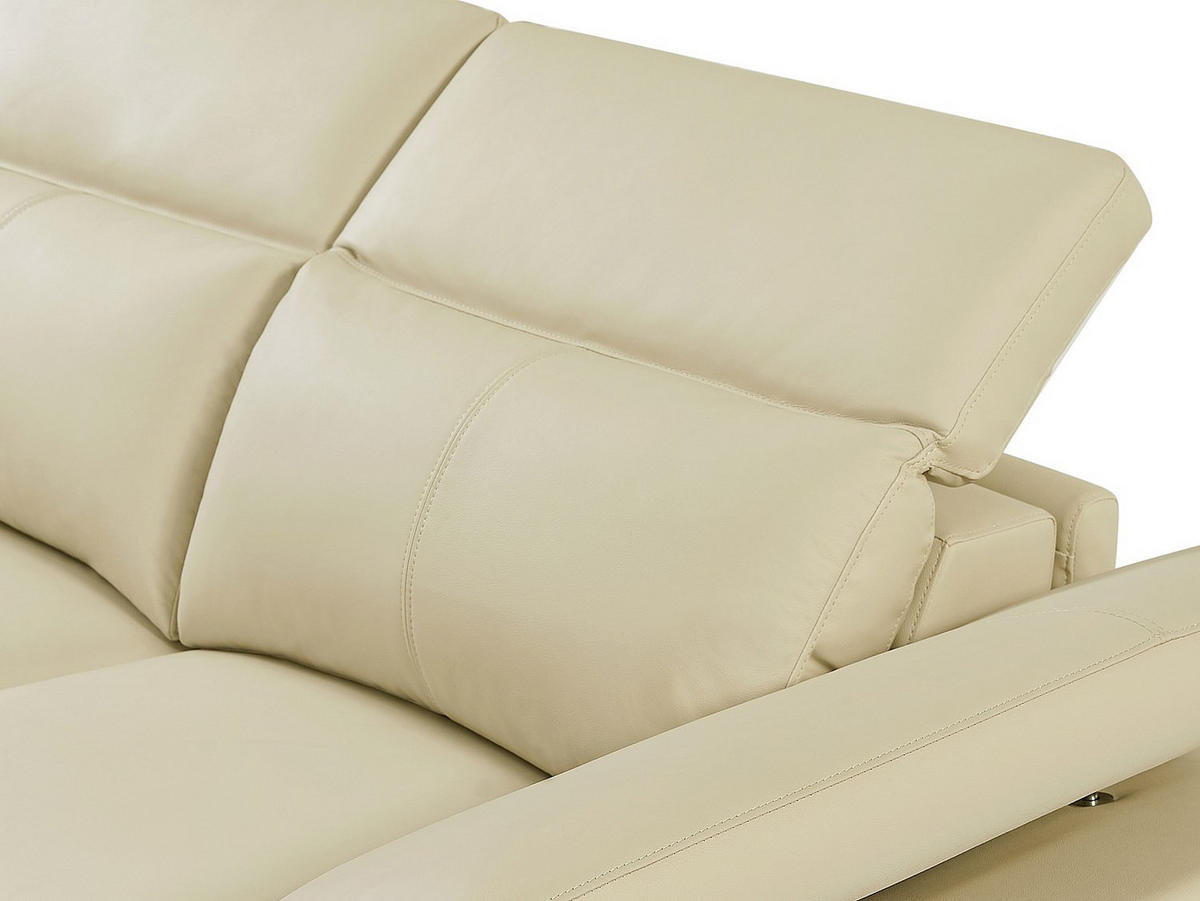 RELAXSOFA - 6 Personen - leder - beige Puno - Beige, Leder (299/76/239cm) - Vente-Unique