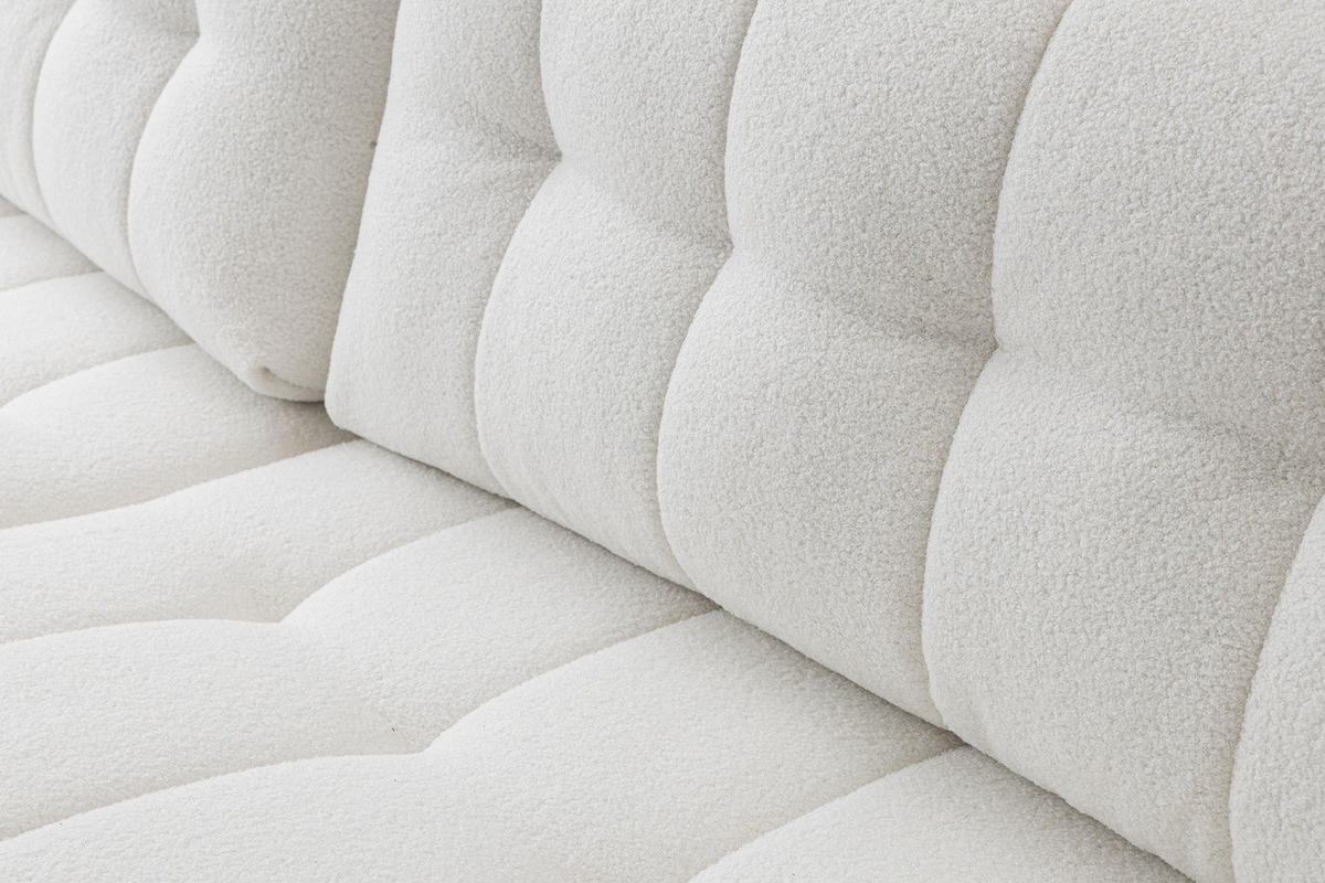 ECKSOFA Palermo mit Schlaffunktion und Bettkasten - Weiß, Holz/Holzwerkstoff (245/143cm) - Ravio