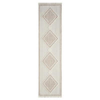KURZFLOR-TEPPICH Lindo 8853 Terra 80x300 cm - Creme, Textil (80/300cm) - carpet city