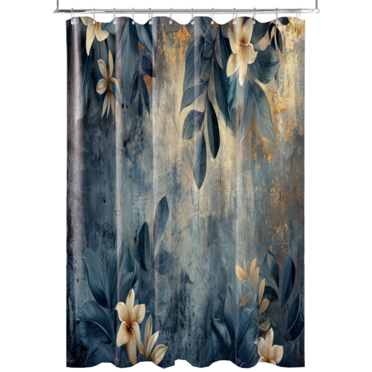 DUSCHVORHANG Lilybud 180 x 200 cm - Grün, Textil (180/200cm) - Sanilo