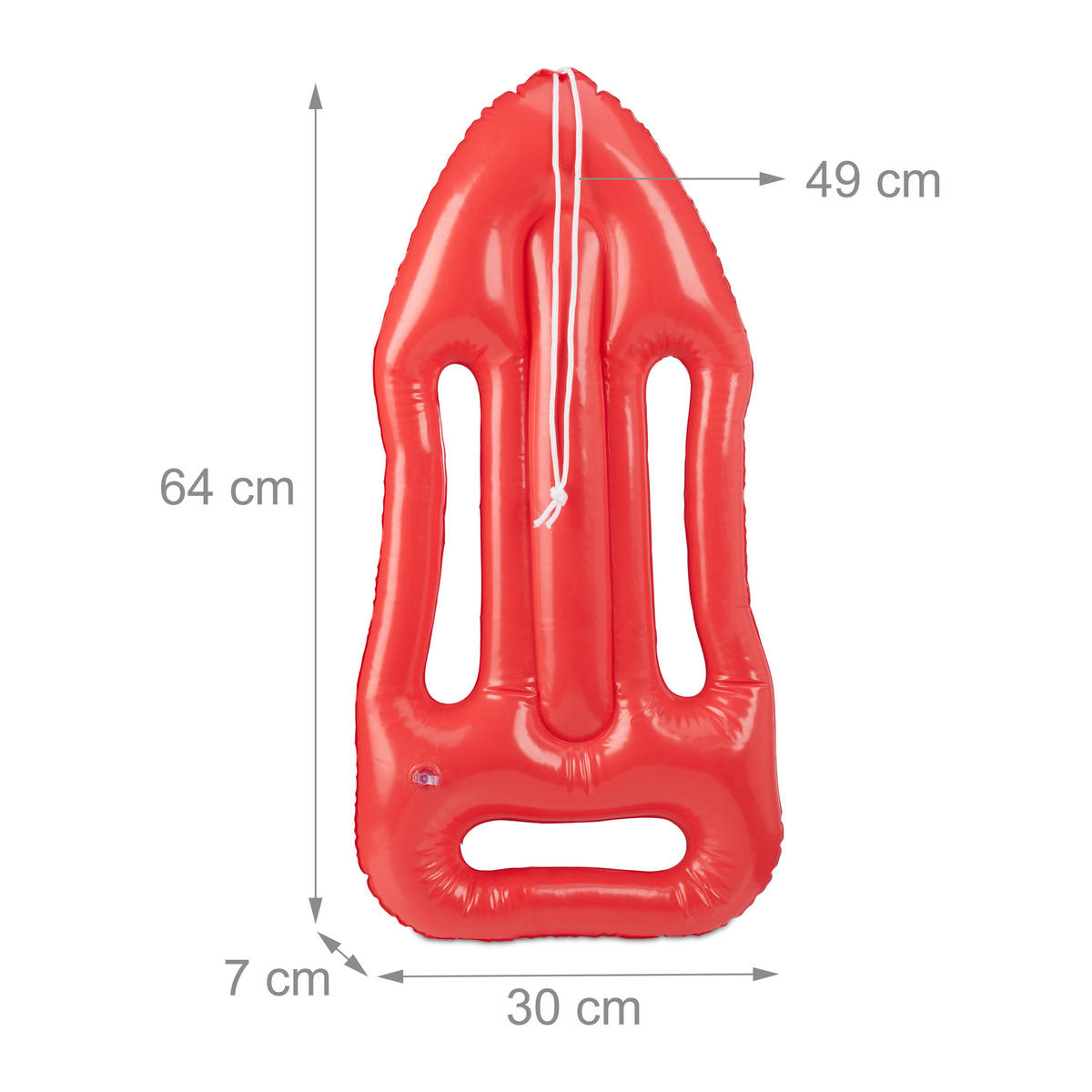 NAFUKOVACÍ záchranná bóje - červená, plast (64/30/7cm) - Relaxdays