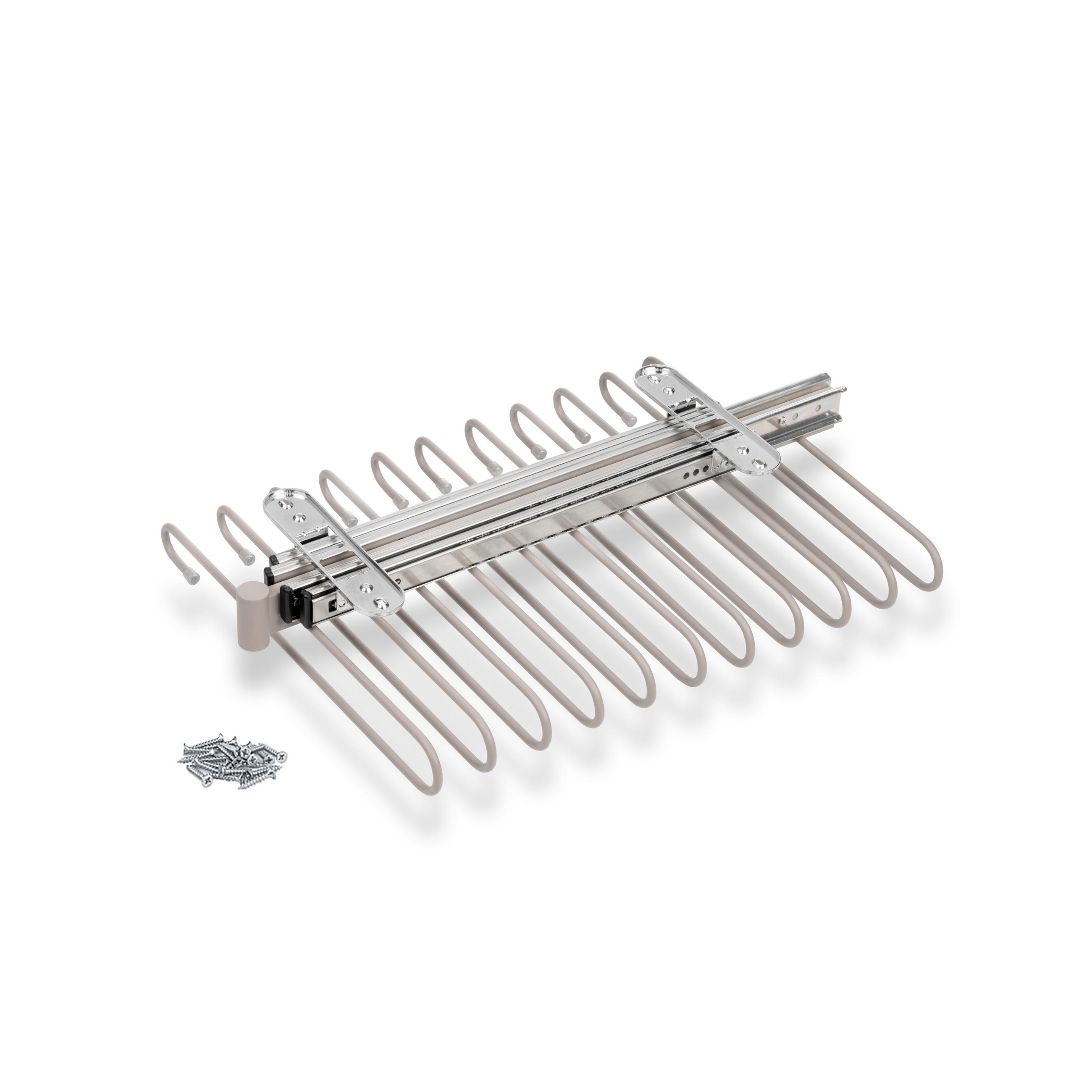 HOSENBÜGEL Ausziehbarer, Bemalte Steinfarbe, Stahl - Grau, Metall (11/34/48cm) - EMUCA
