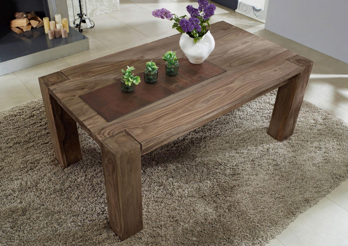 ESSTISCH Sheesham 240x100x76 grau geölt NATURE GREY #608 - Grau, Holzwerkstoff (100/240/76cm) - Massivmoebel24