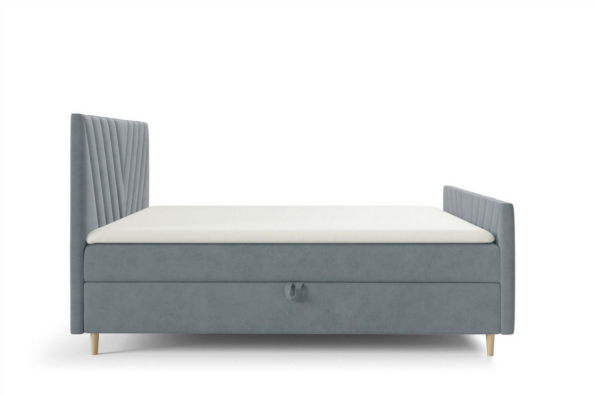 BOXBETT Carlito Premium - Grau, Holzwerkstoff/Textil (120/200cm) - Fun Möbel