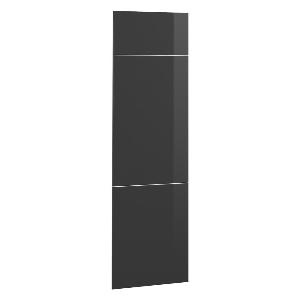 KÖKSFRONT R-Line Antracit högblank 59.6x196 cm möbelfront för kylskåpsinbyggnad 196/59.6/1.6 cm