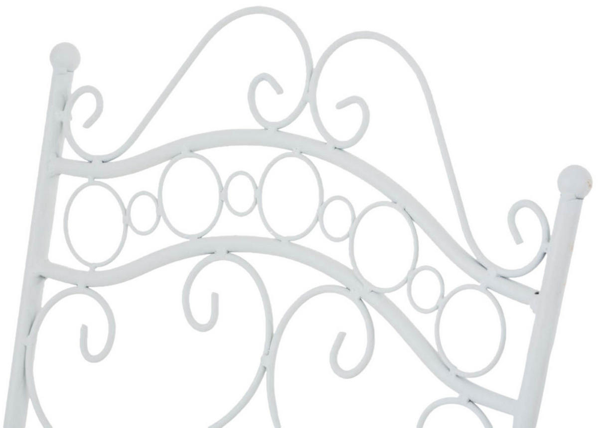 GARTENKLAPPSTUHL 2er Set Metall weiß - Weiß, Metall (40/92/50cm) - CLP