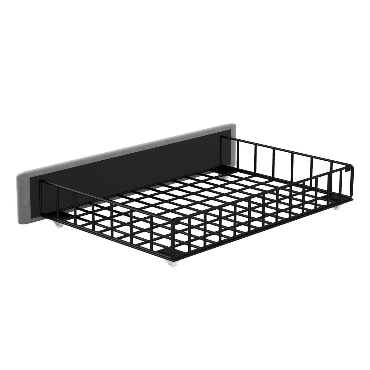 POLSTERBETT 140/200 cm Grau mit 4 Schubladen und LED-Beleuchtung - Grau, Textil (140/200cm) - OKWISH