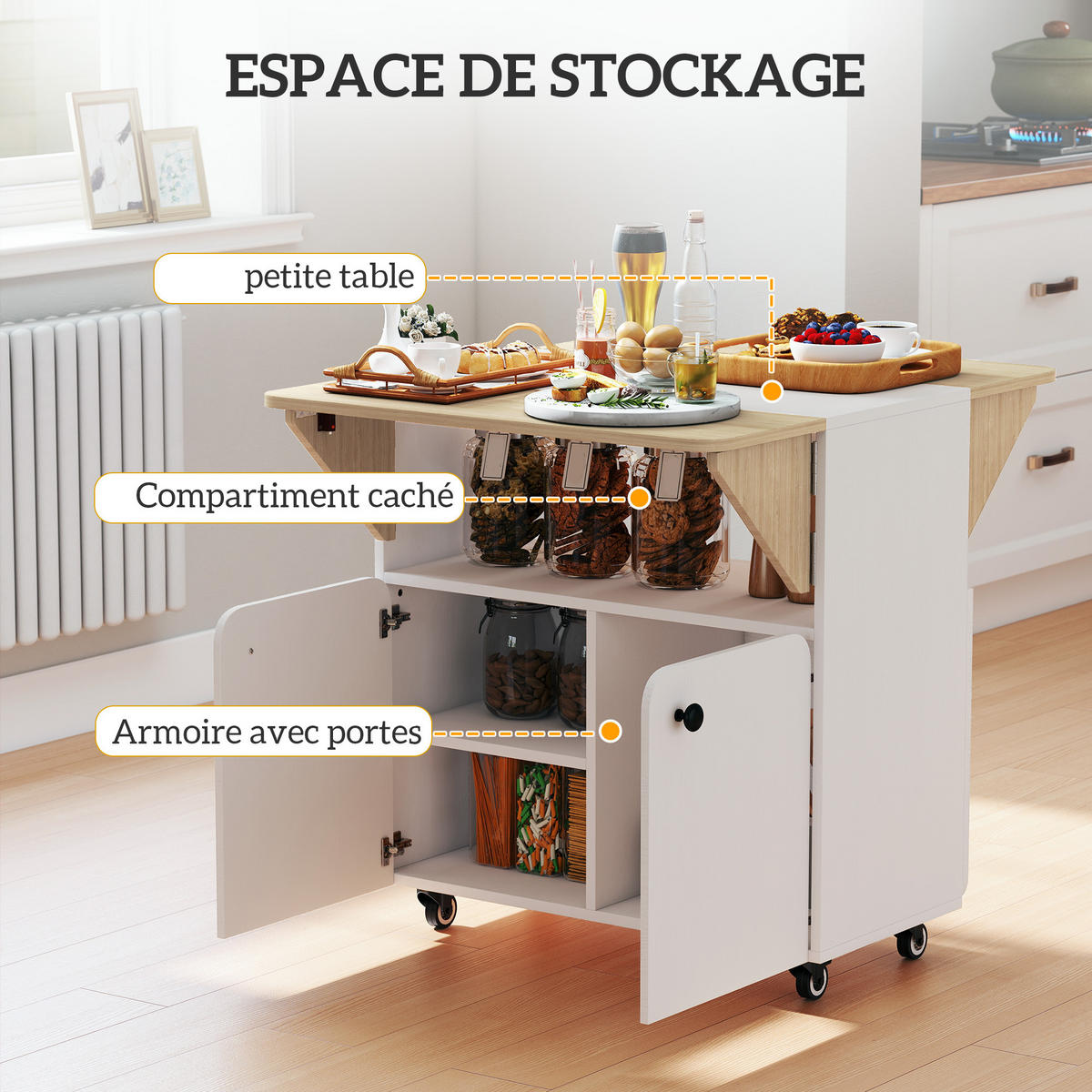 ESSTISCH Weiß 1 Stück - Weiß, Kunststoff (83/70/75cm) - GiPP