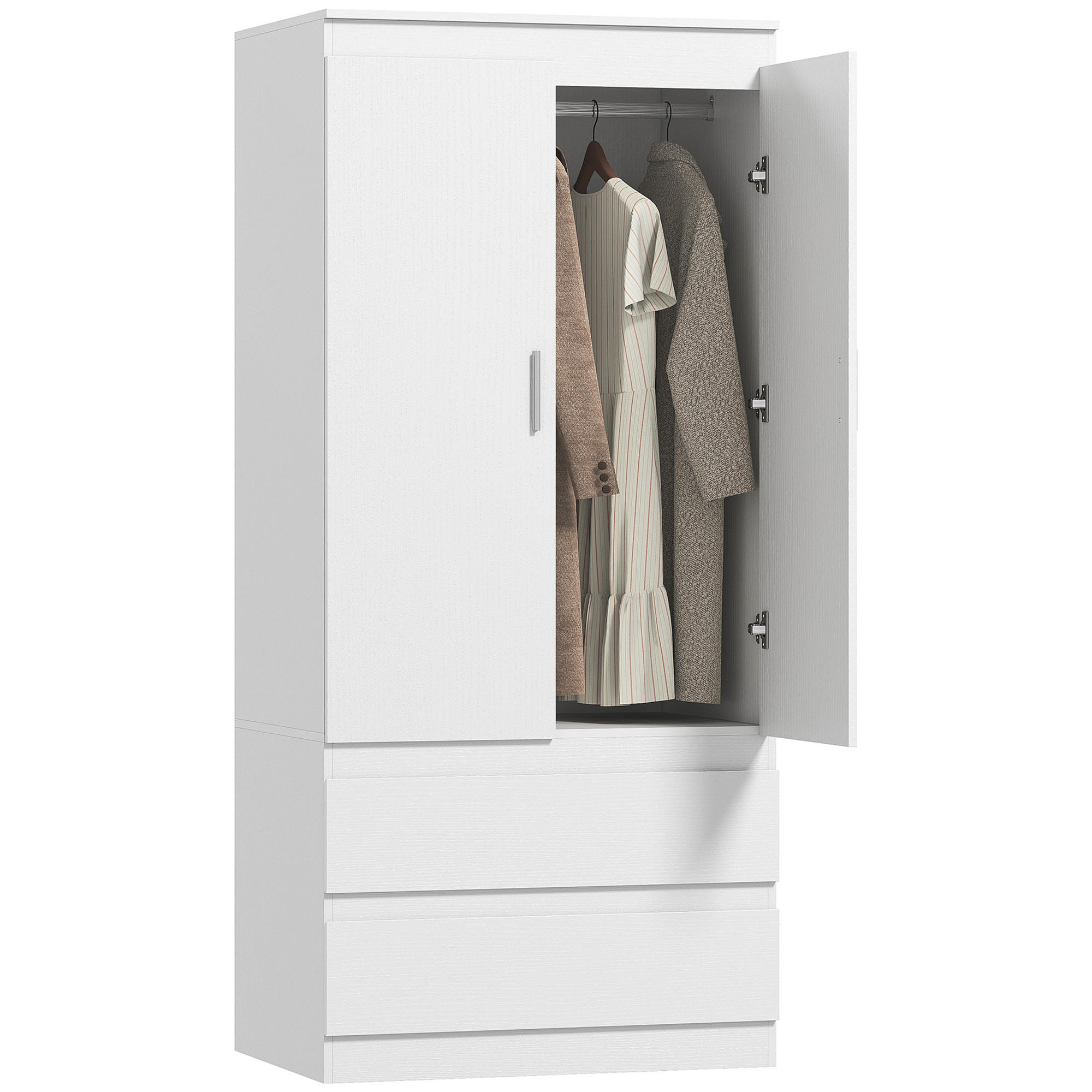 XXXLutz Kleiderschrank Weiß 80x177.5x55 cm